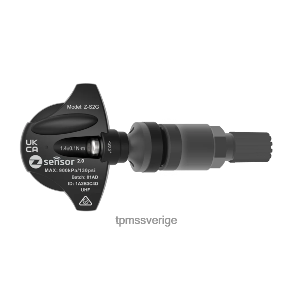 TPMS Sverige - gmc oe utbyte tpms sensor - oe p/n 13516164 frekv 433mhz 40XT44572 metallventilskaft - mörkgrå